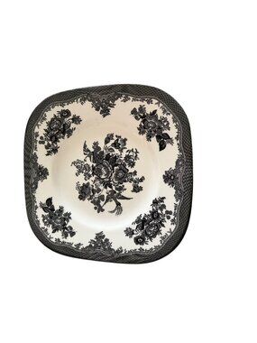 Johnson Brothers 10.5 Inches Set of 4 Square Dinner Plate Asiatic Pheasant Black